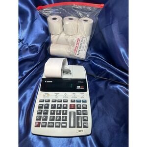 Canon P170-DH 12 Digit 10 Key Adding Machine Calculator Printer 10 Rolls Paper